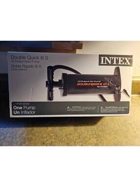 Intex Double Quick III S Hand Pump, 14.5" , Black